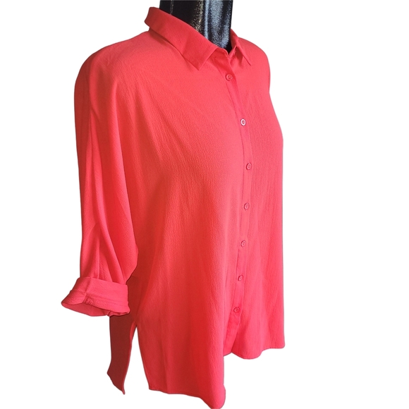 Brody Myles Red Dolman Sleeve Blouse L - Picture 2 of 6